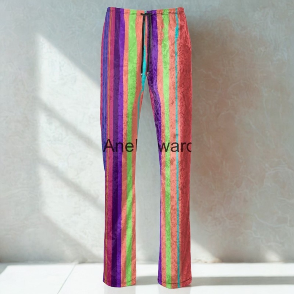 BRAND NEW VELVET WOMENS TROUSERS HAPPY STRIPES